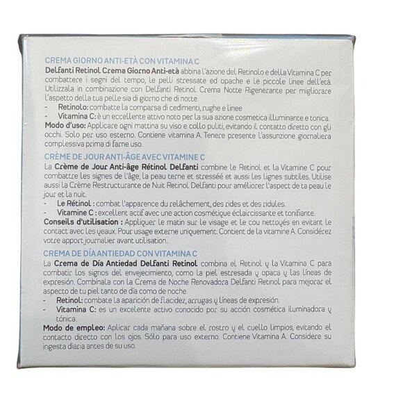 Delfanti Milano Retinol With Vitamin C Anti-Aging Day Cream 1.7oz - Picture 3 of 6